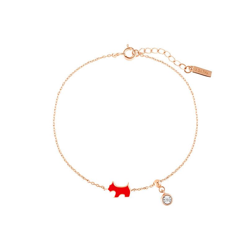 AGATHA 钻石小狗手链