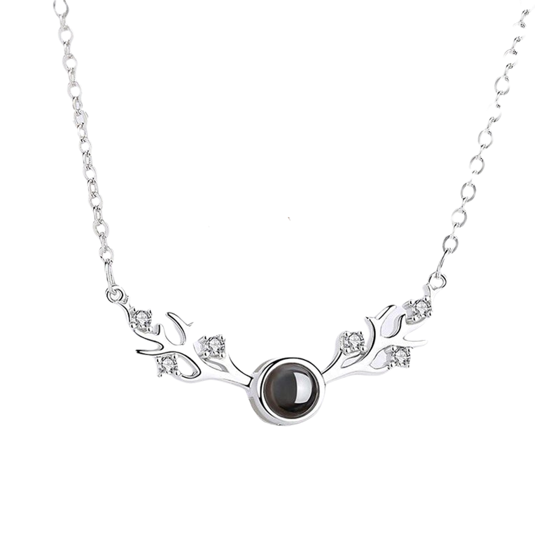 建禄 麋鹿银项链