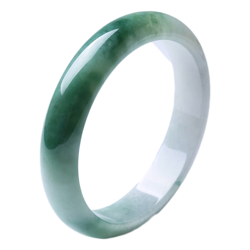 净心石 飘花细腻翡翠手镯