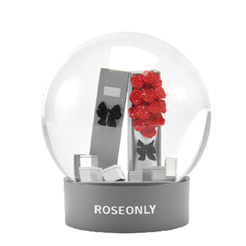 诺誓 玫瑰花水晶球