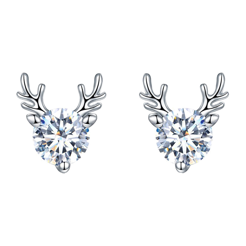 卡蒂罗鹿角纯银耳饰