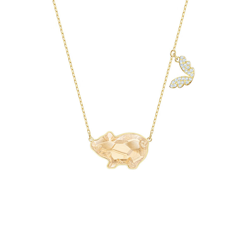 施华洛世奇可爱小猪项链