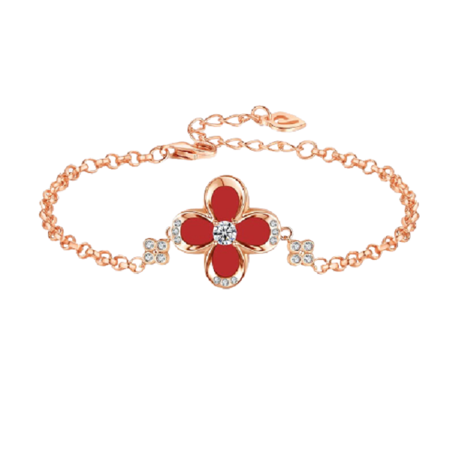 玛萨皇冠 925银四叶草手链