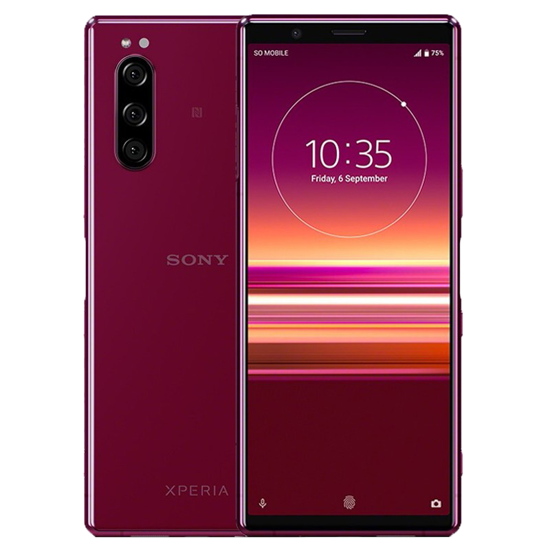 索尼 酒红三摄手机