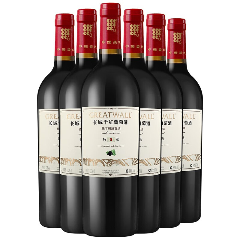 长城 特选5年橡木桶红葡萄酒