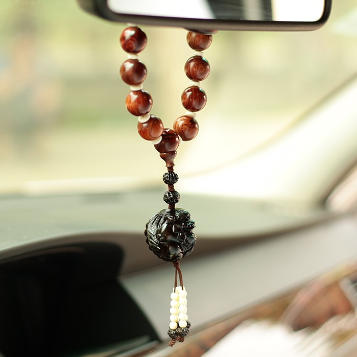 旋蓬 黄花梨汽车挂件