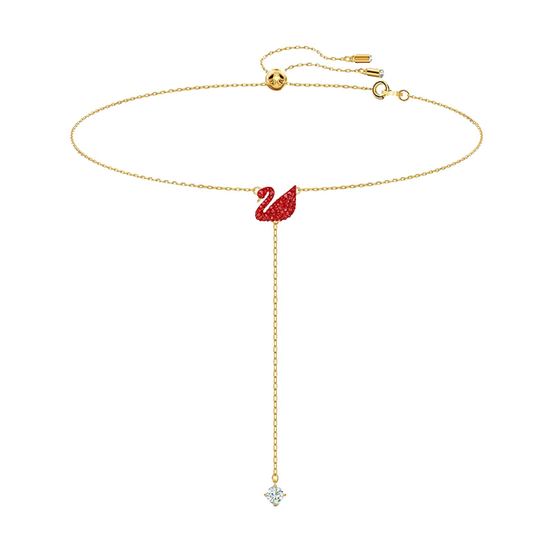 施华洛世奇 红天鹅 项链