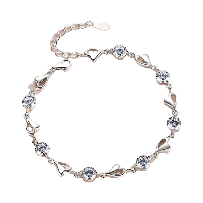 Winy 心形银手链