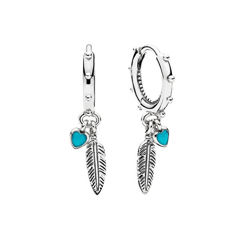 潘多拉 羽毛 耳饰