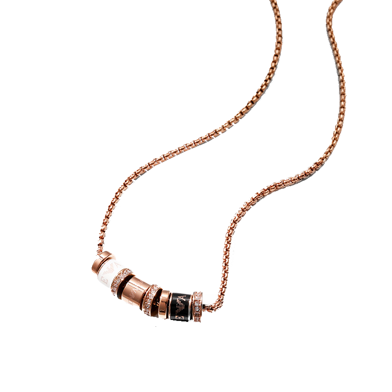 阿玛尼 镶钻串珠项链