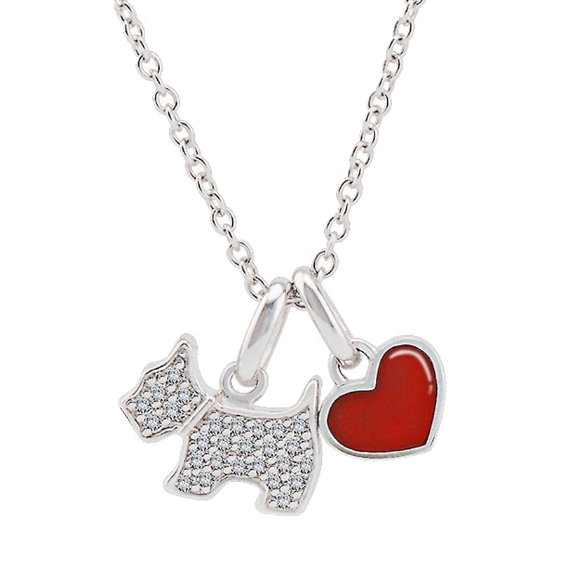 AGATHA爱心小狗项链