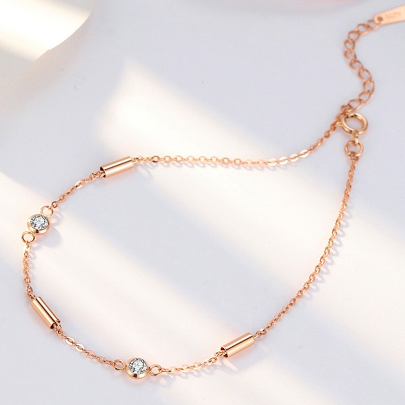 匆匆那年 玫瑰金材质手链