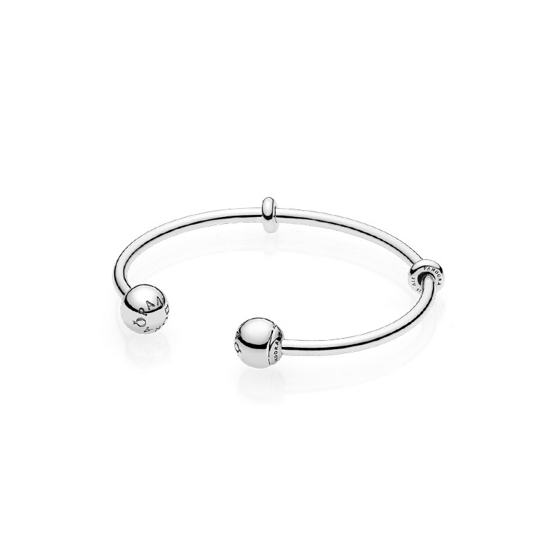 潘多拉 开口式925银手镯