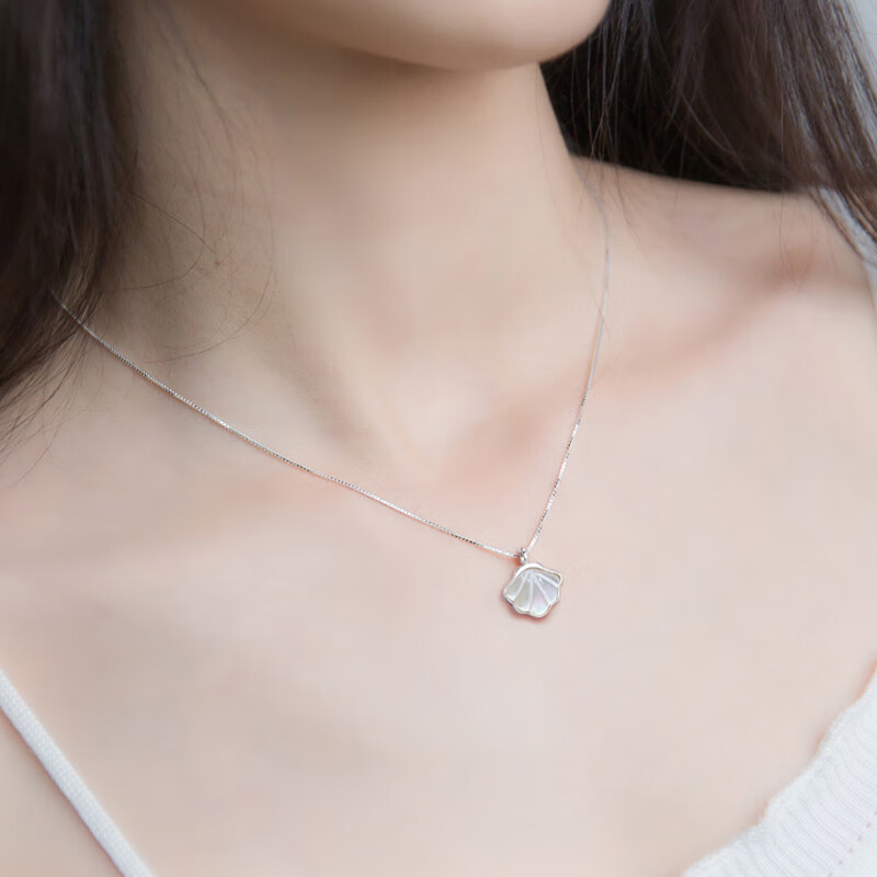 YYEU 一贝子银项链