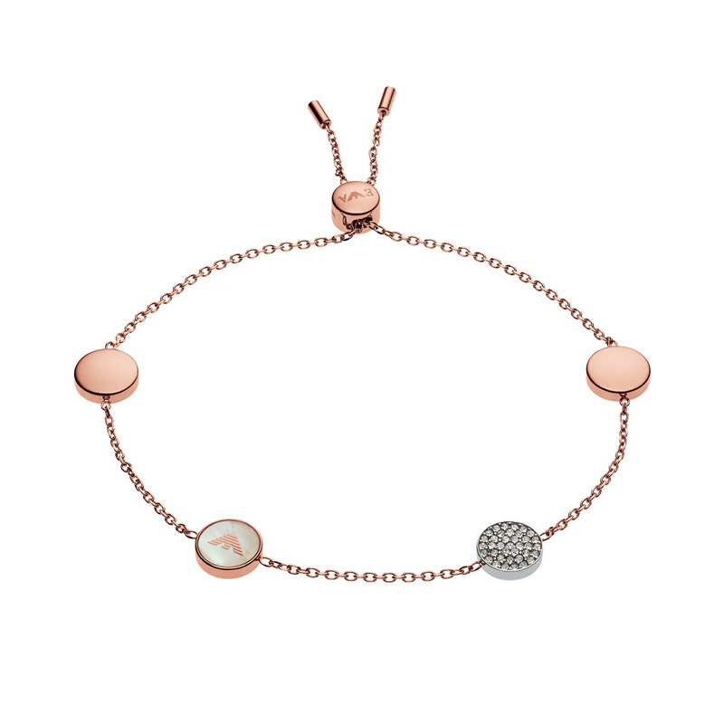 阿玛尼圆形贝母镶钻手链