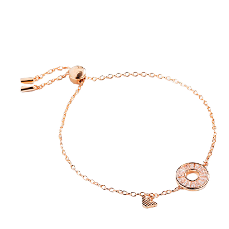 阿玛尼 玫瑰金镶钻手链