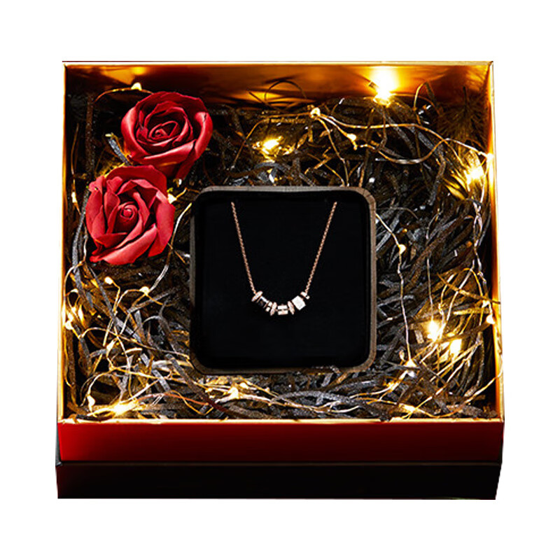 阿玛尼镶钻串珠项链礼盒