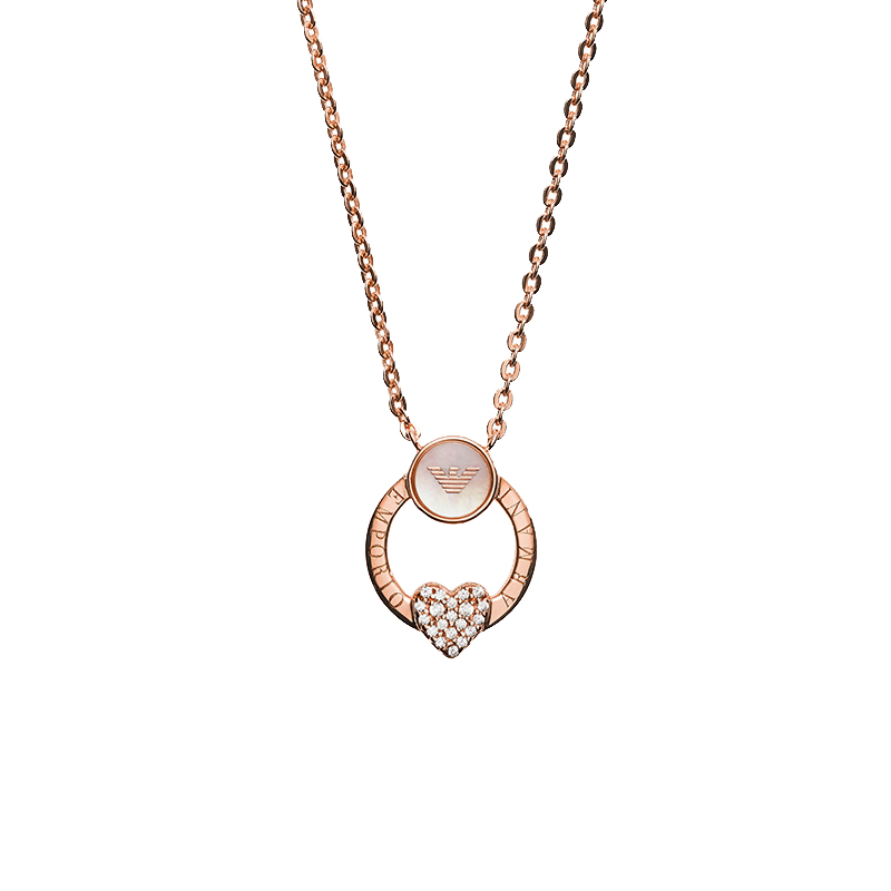 阿玛尼 镂空心形项链