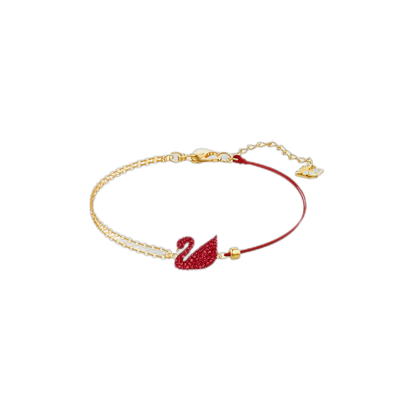 施华洛世奇 红色天鹅手链