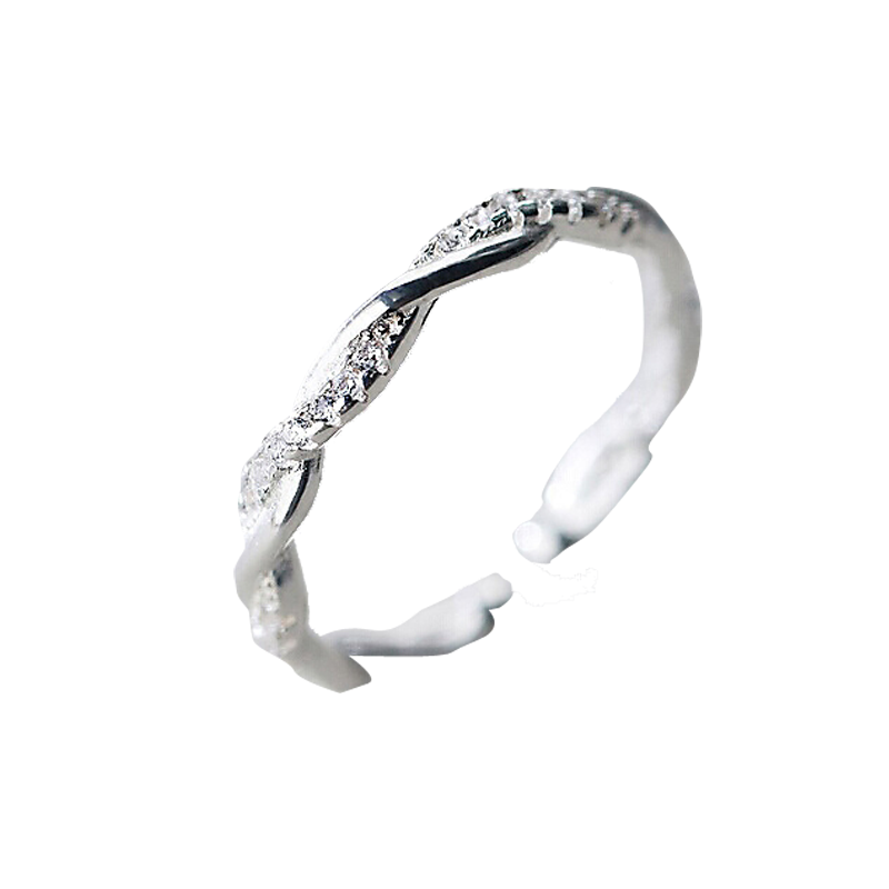 YYEU 镶钻麻花 戒指