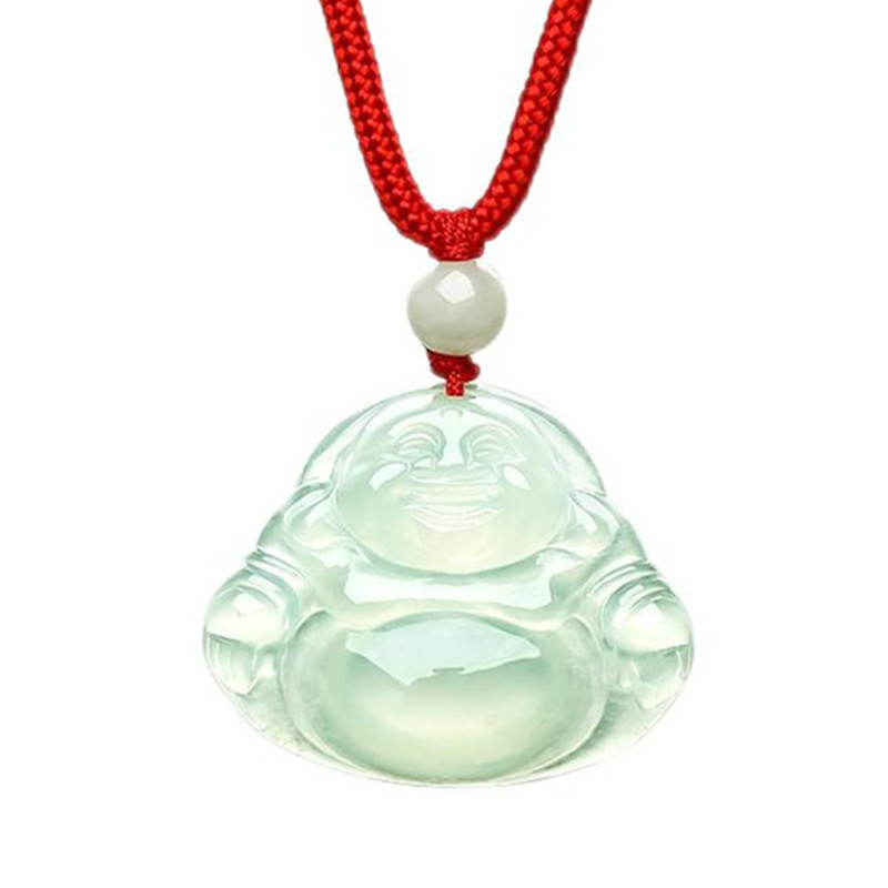 周六福 弥勒笑佛 翡翠吊坠