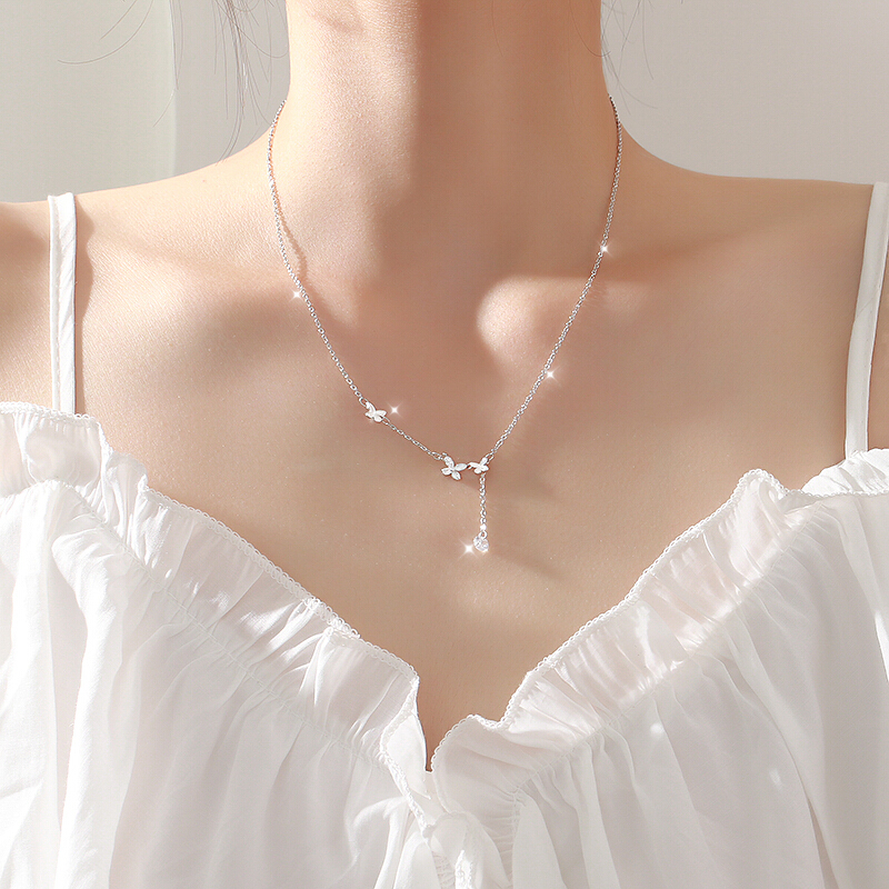 桑玛蝴蝶流苏项链