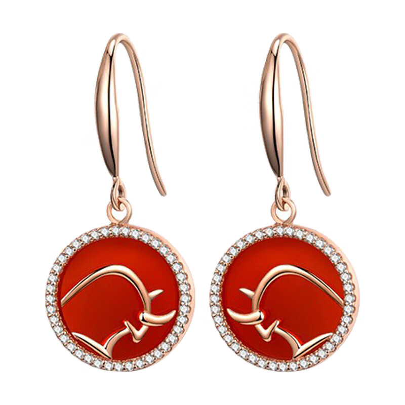 Mymiss 古典红玛瑙耳饰