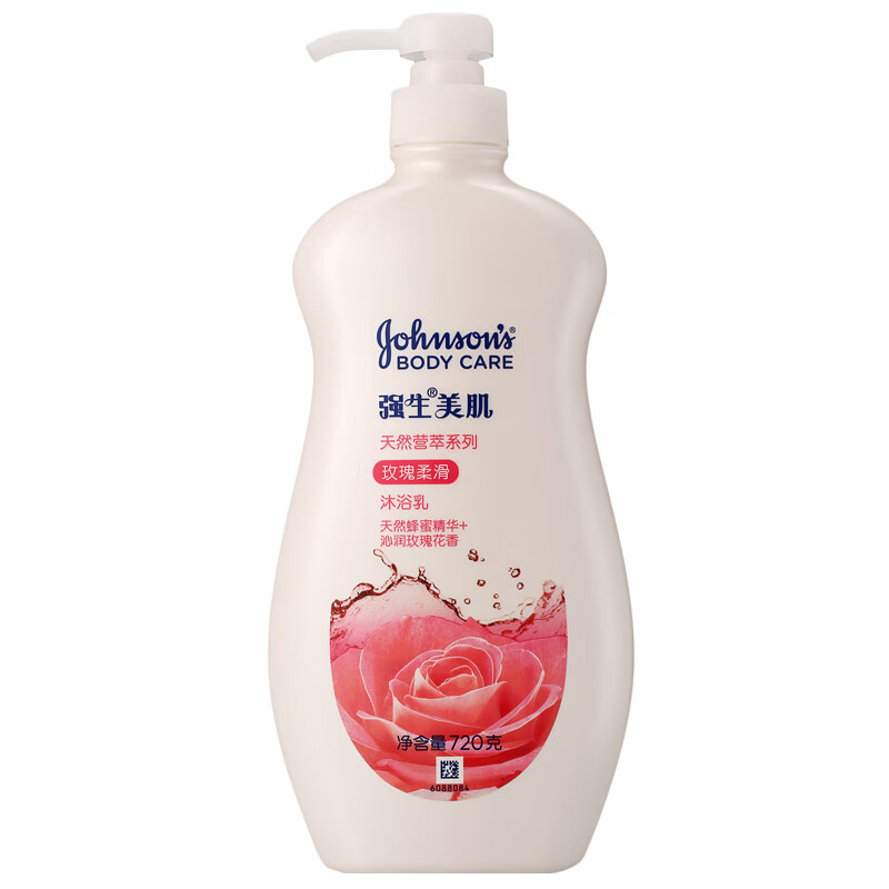 强生美肌玫瑰柔滑沐浴露