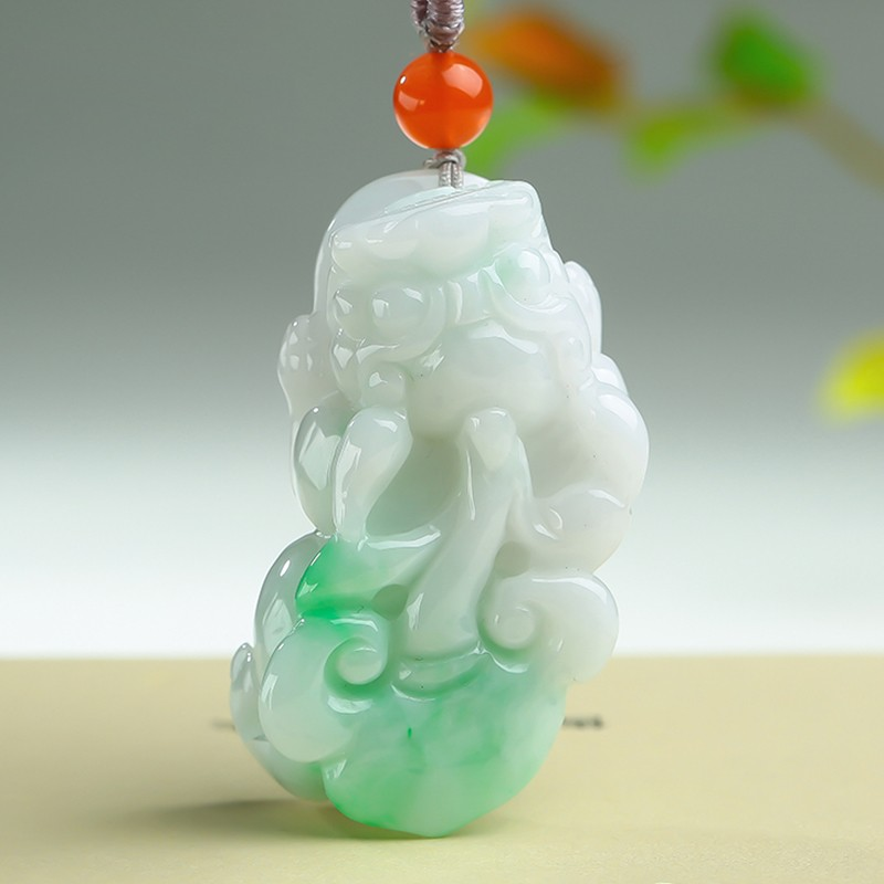净心石 立体貔貅 翡翠吊坠