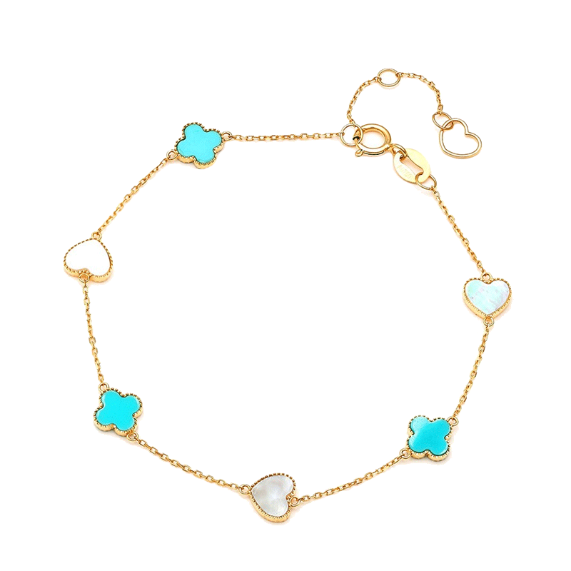 阿梵尼 四叶草心形 手链