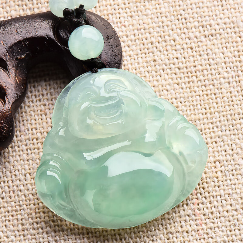 绿翠玉楼 老坑冰糯种翡翠吊坠