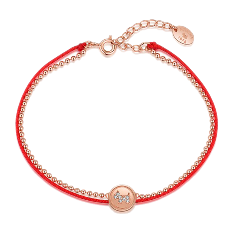 瑷嘉莎搭配红绳手链