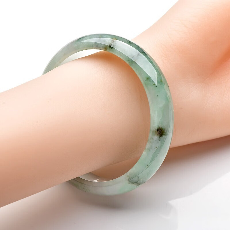 千载一玉 女士玉石飘花玉手镯