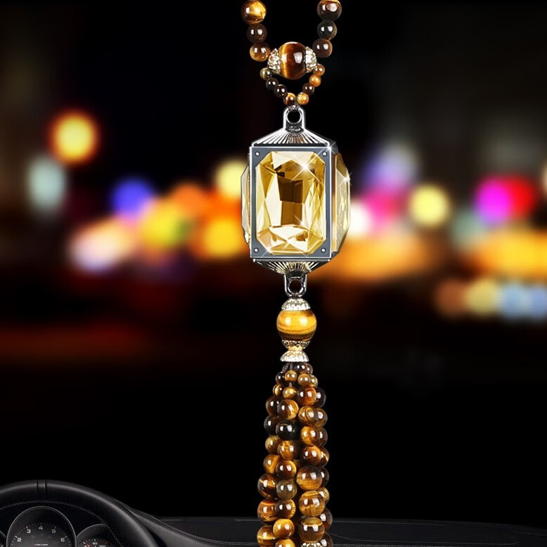 好车酷 黄水晶汽车挂件