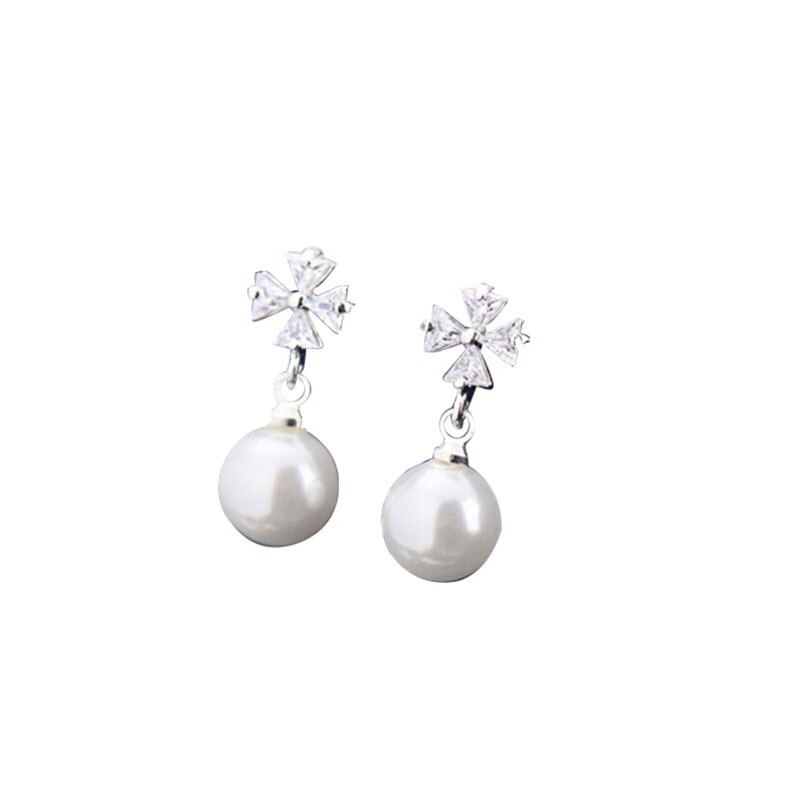 摘星圣手圆珠锆石无痛耳夹