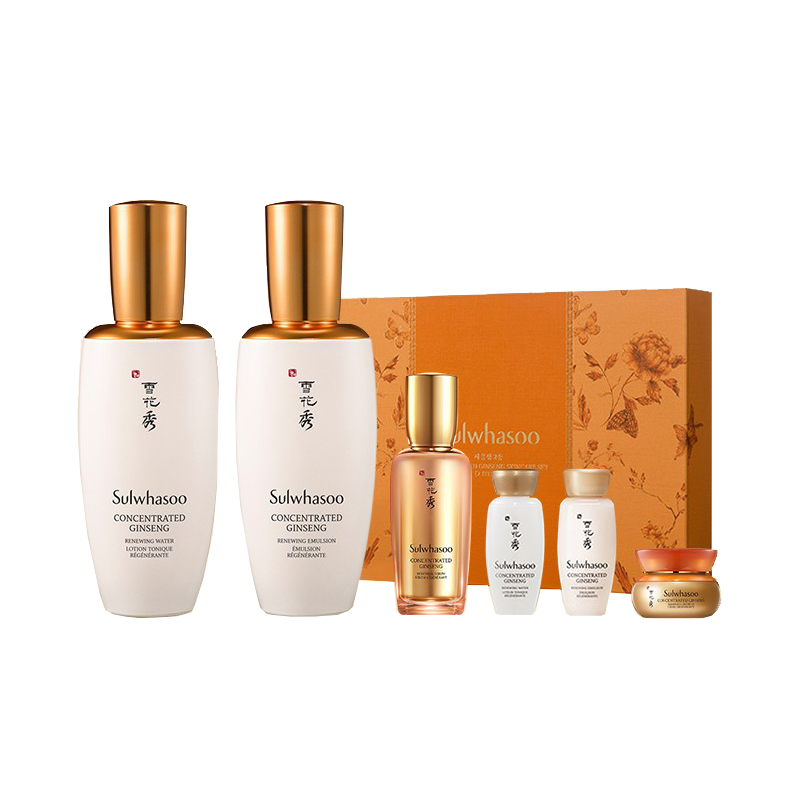 雪花秀 滋盈生人参焕颜水乳套装