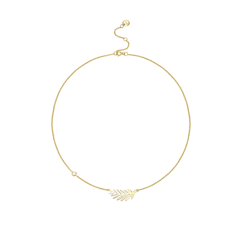 何方珠宝 棕榈叶 项链