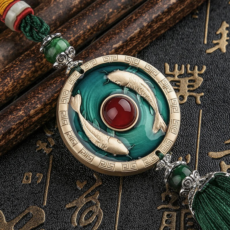 抒文高浮铜雕汽车挂件