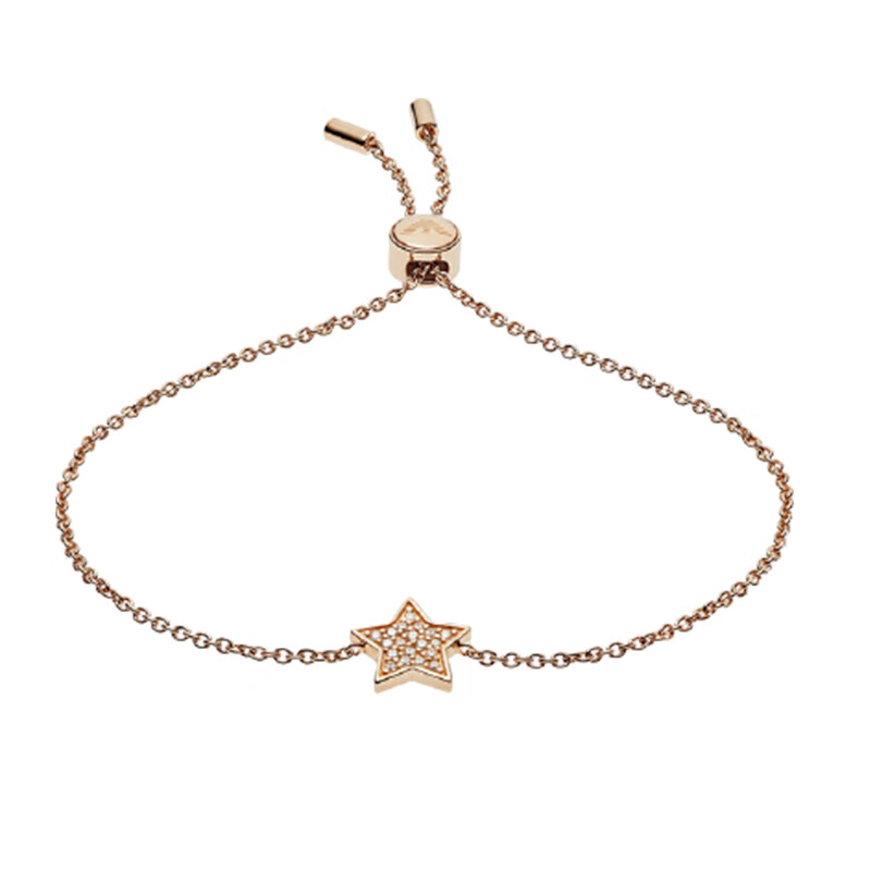 阿玛尼 可调节银质镶钻手链