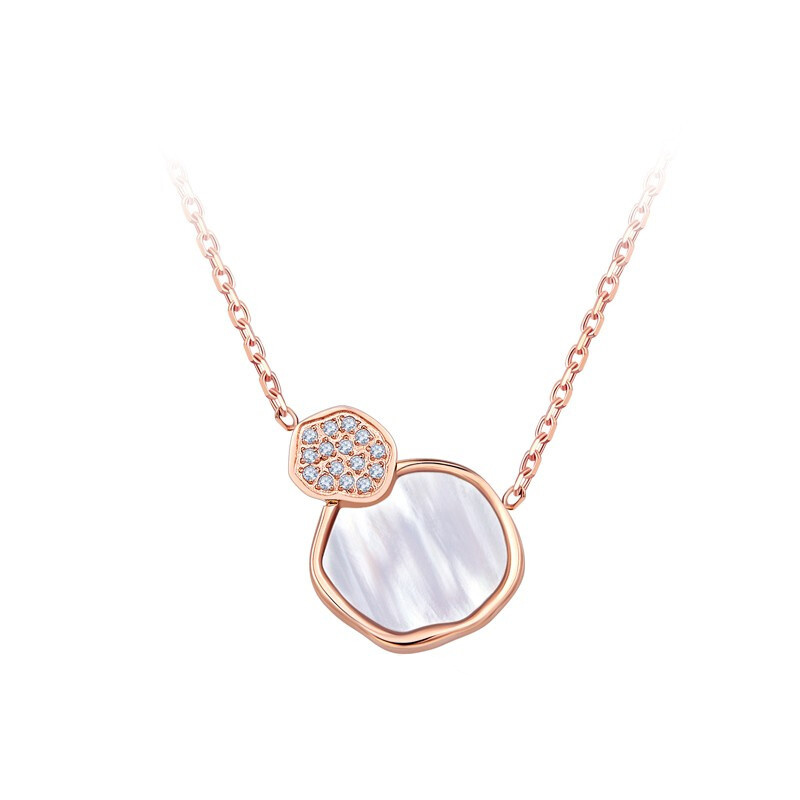 幸运吉拉双花白贝项链