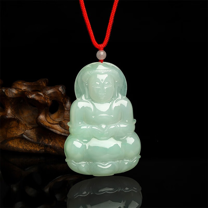 周六福 冰糯种翡翠吊坠