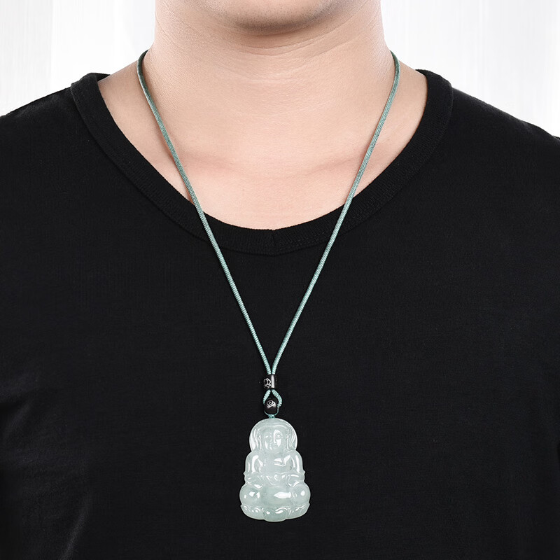 凤禧 观音雕刻翡翠吊坠