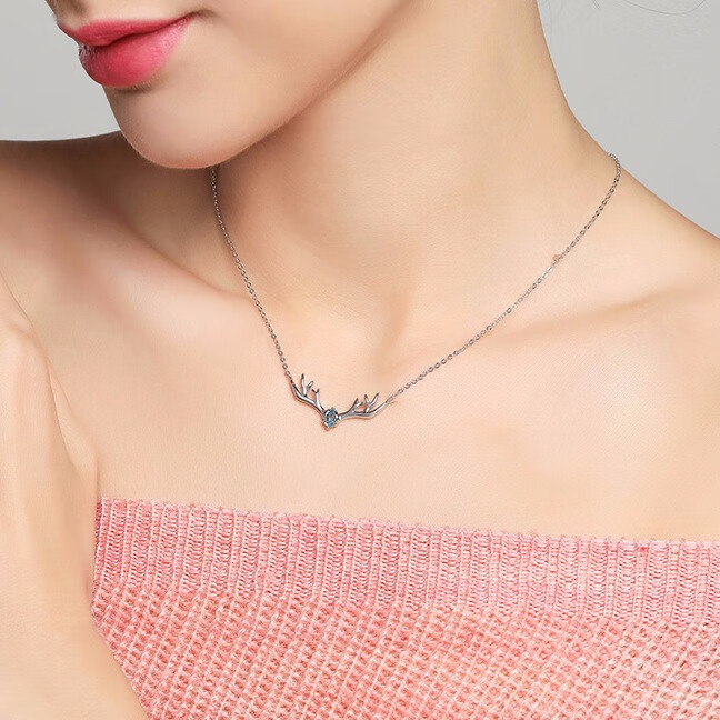 米佳格尔 蓝色水钻项链