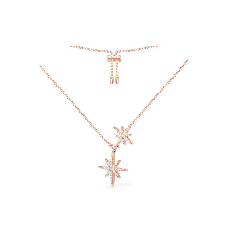 APM 玫瑰金六芒星项链