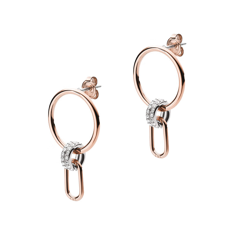 阿玛尼 镶钻环形耳饰