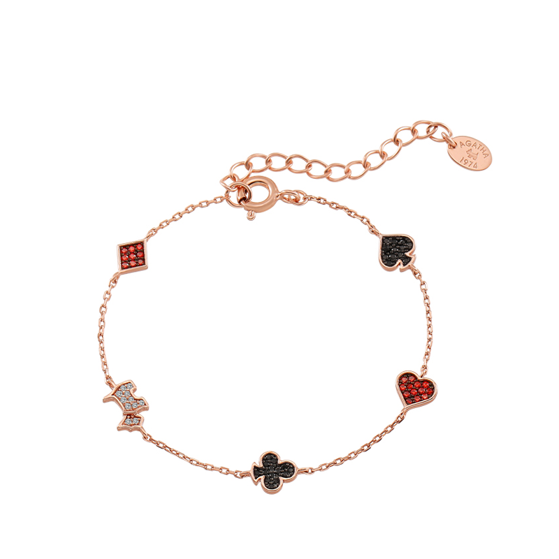 AGATHA 红心扑克系列手链