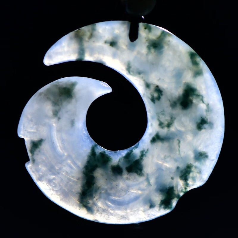 可玉可求 圆牌翡翠吊坠