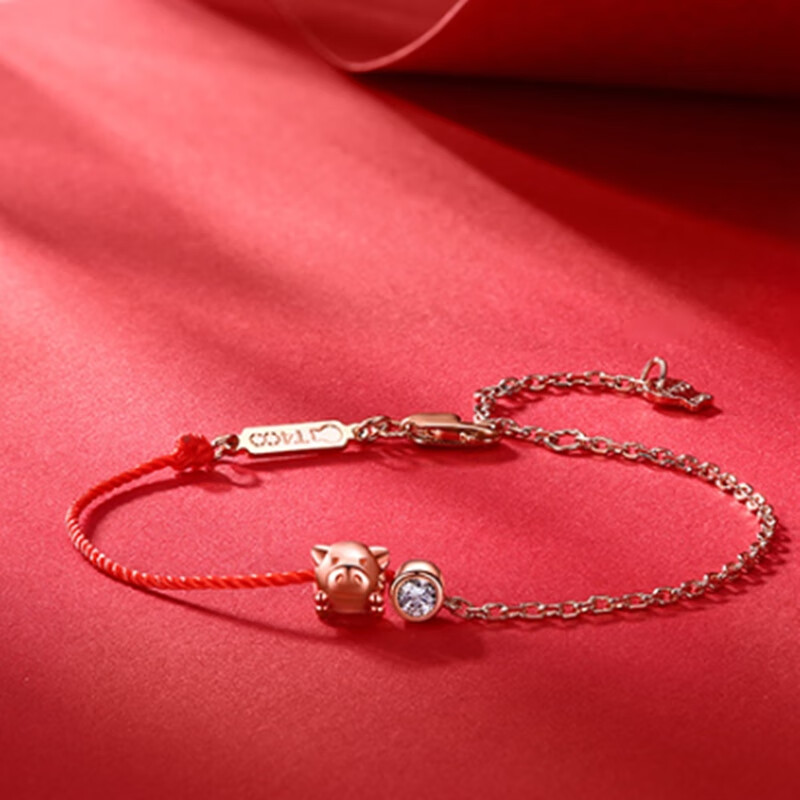 T400福猪猪女款红绳手链