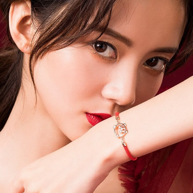 银千惠纯银红绳手链