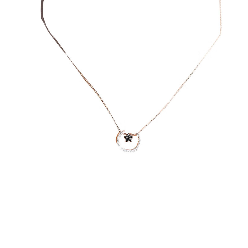 桑玛 韩版星月银项链